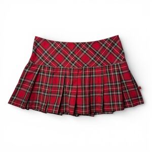 Royal Bones Plaid Mini Skirt